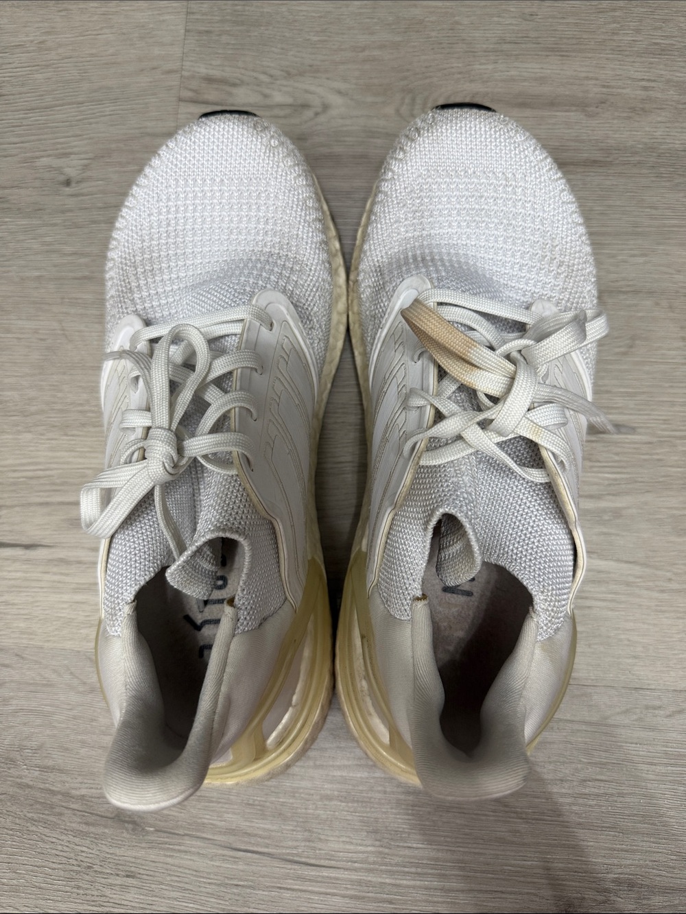 adidas Originals White Knit Athletic Sneakers - Picture 4 of 4